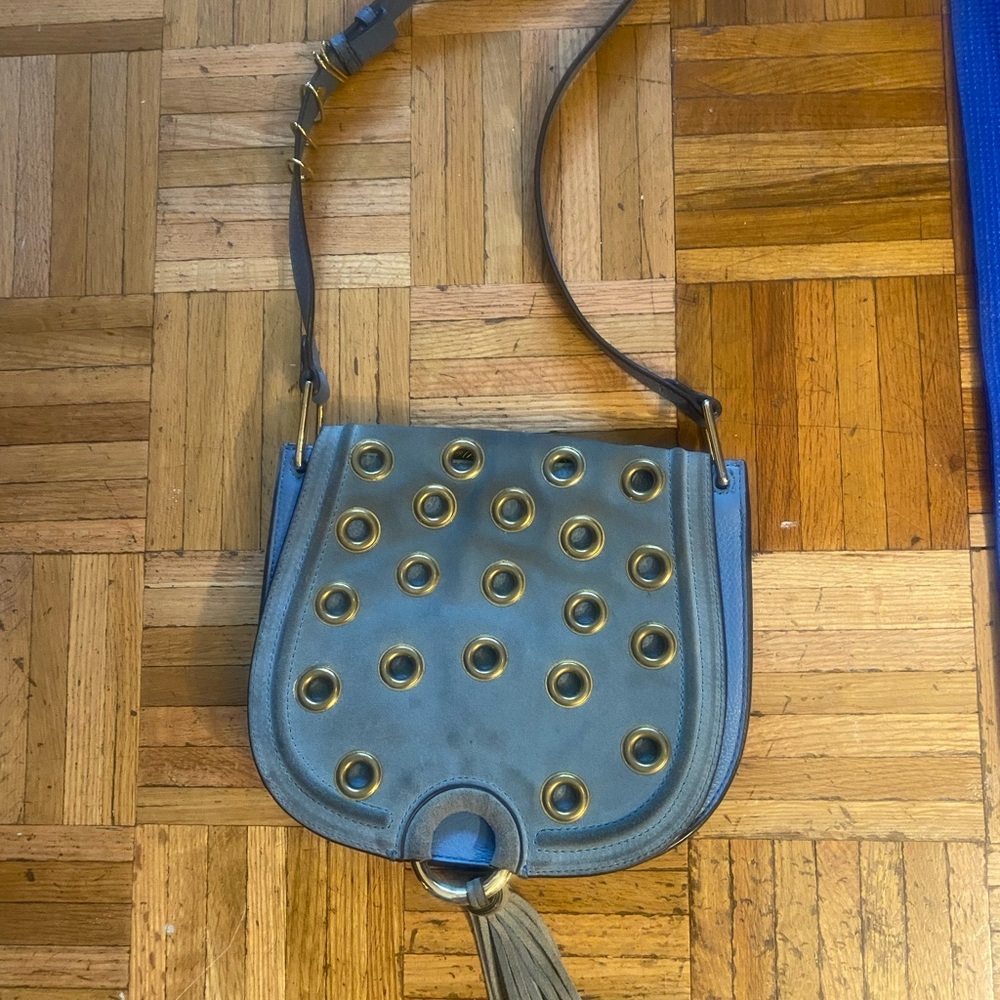 Limited edition Vince camuto shoulder Blue and Gold Women's Bag.
